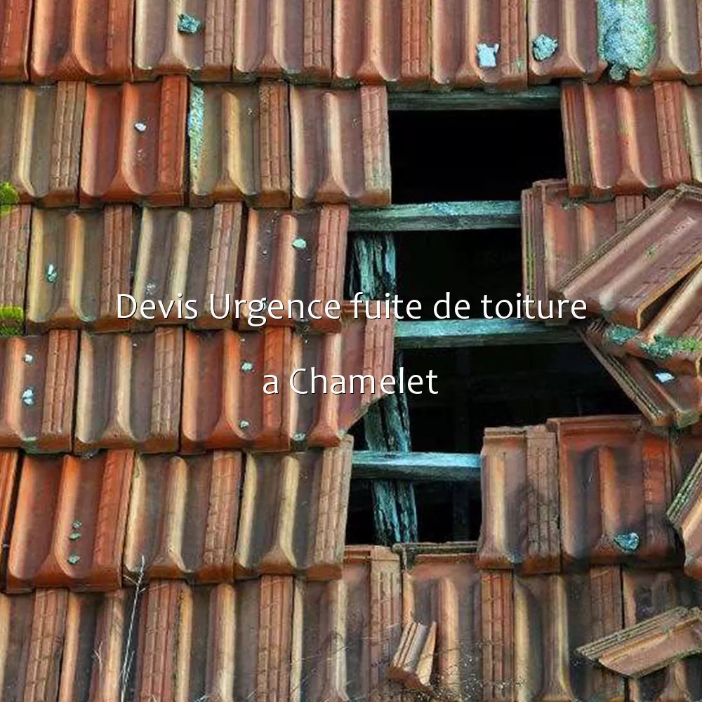 Devis Urgence fuite de toiture a Chamelet