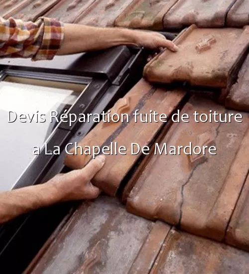 Devis Réparation fuite de toiture a La Chapelle De Mardore