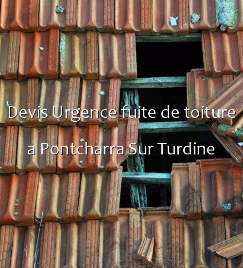 Devis Urgence fuite de toiture a Pontcharra Sur Turdine