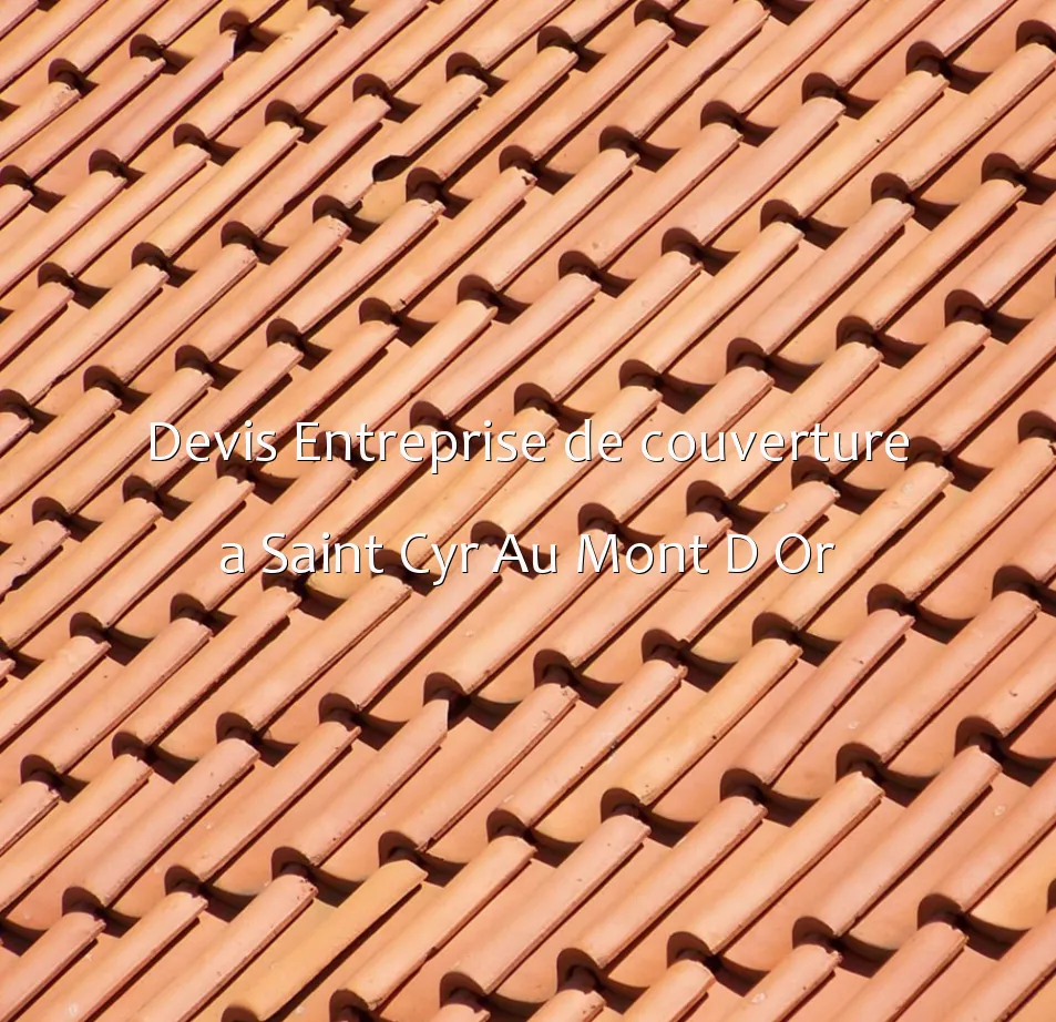 Devis Entreprise de couverture a Saint Cyr Au Mont D Or