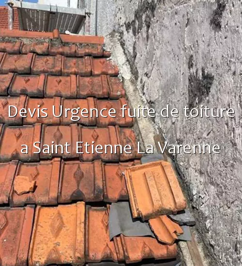 Devis Urgence fuite de toiture a Saint Etienne La Varenne