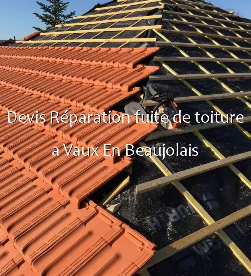 Devis Réparation fuite de toiture a Vaux En Beaujolais