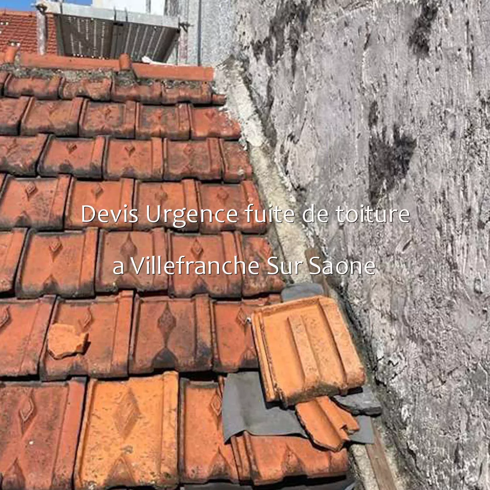Devis Urgence fuite de toiture a Villefranche Sur Saone