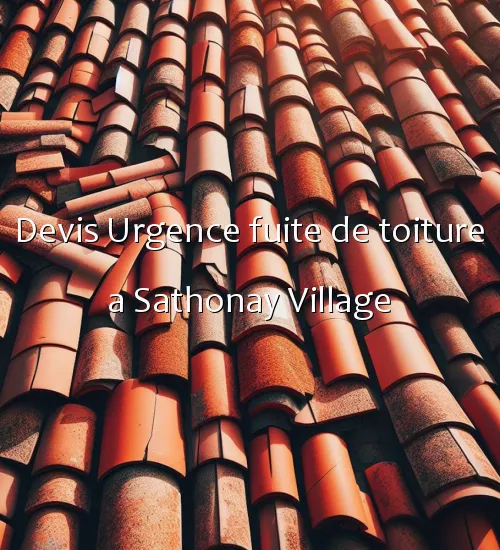Devis Urgence fuite de toiture a Sathonay Village