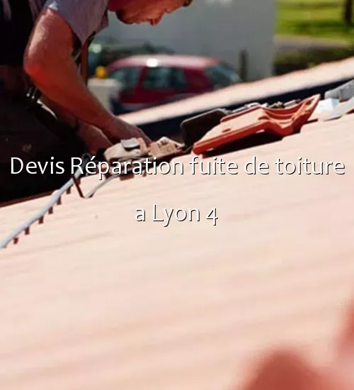 Devis Réparation fuite de toiture a Lyon 4
